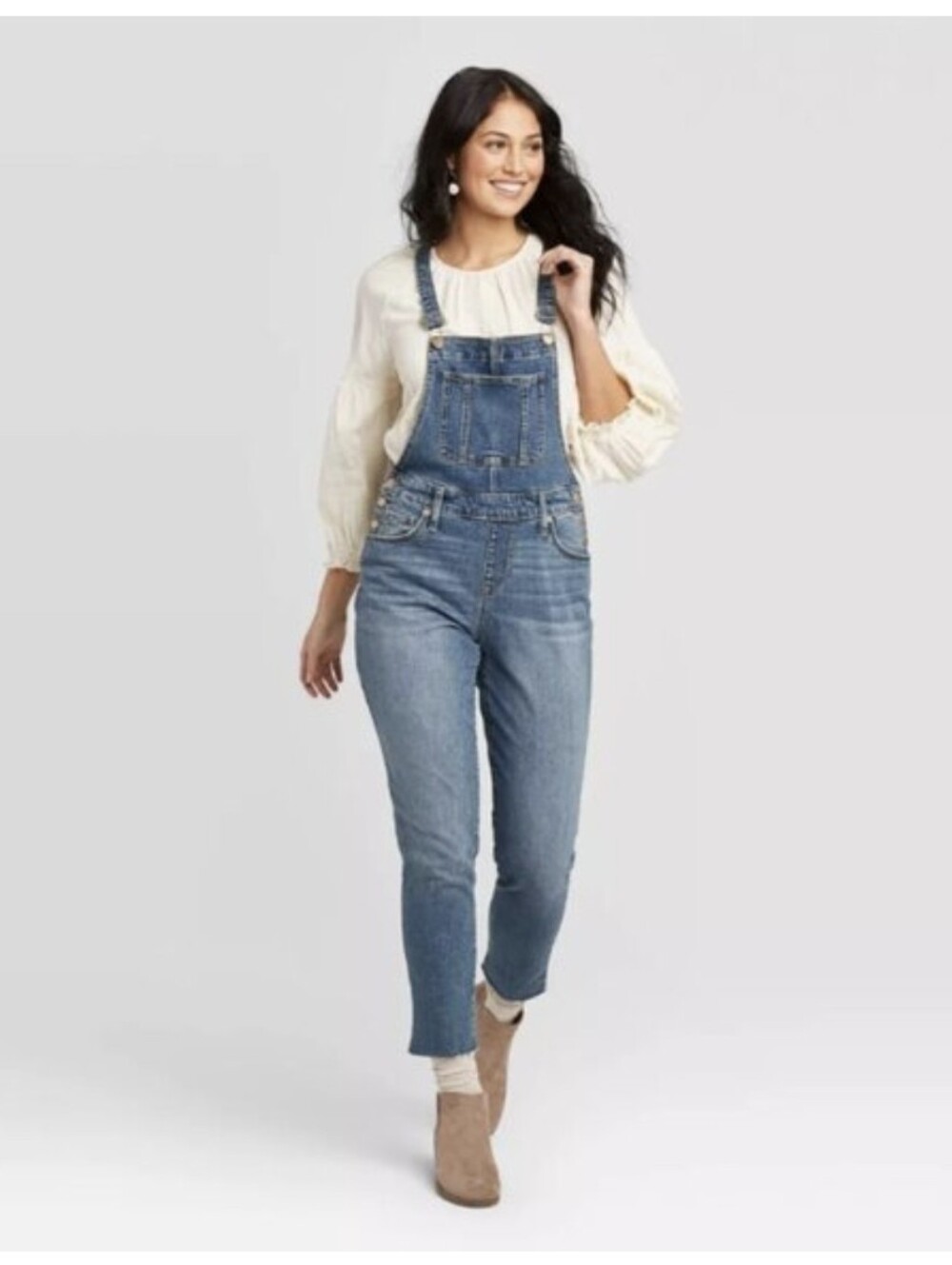 Universal Thread Denim Classic Overalls With Skinny Raw Hem Size 2/26R